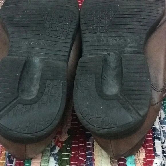 Rockport Brown Leather Men’s Dress Shoes Size 9.5 - Picture 9 of 15